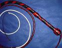 6ft Red and Black 12 plait Custom Classic American Bullwhip B